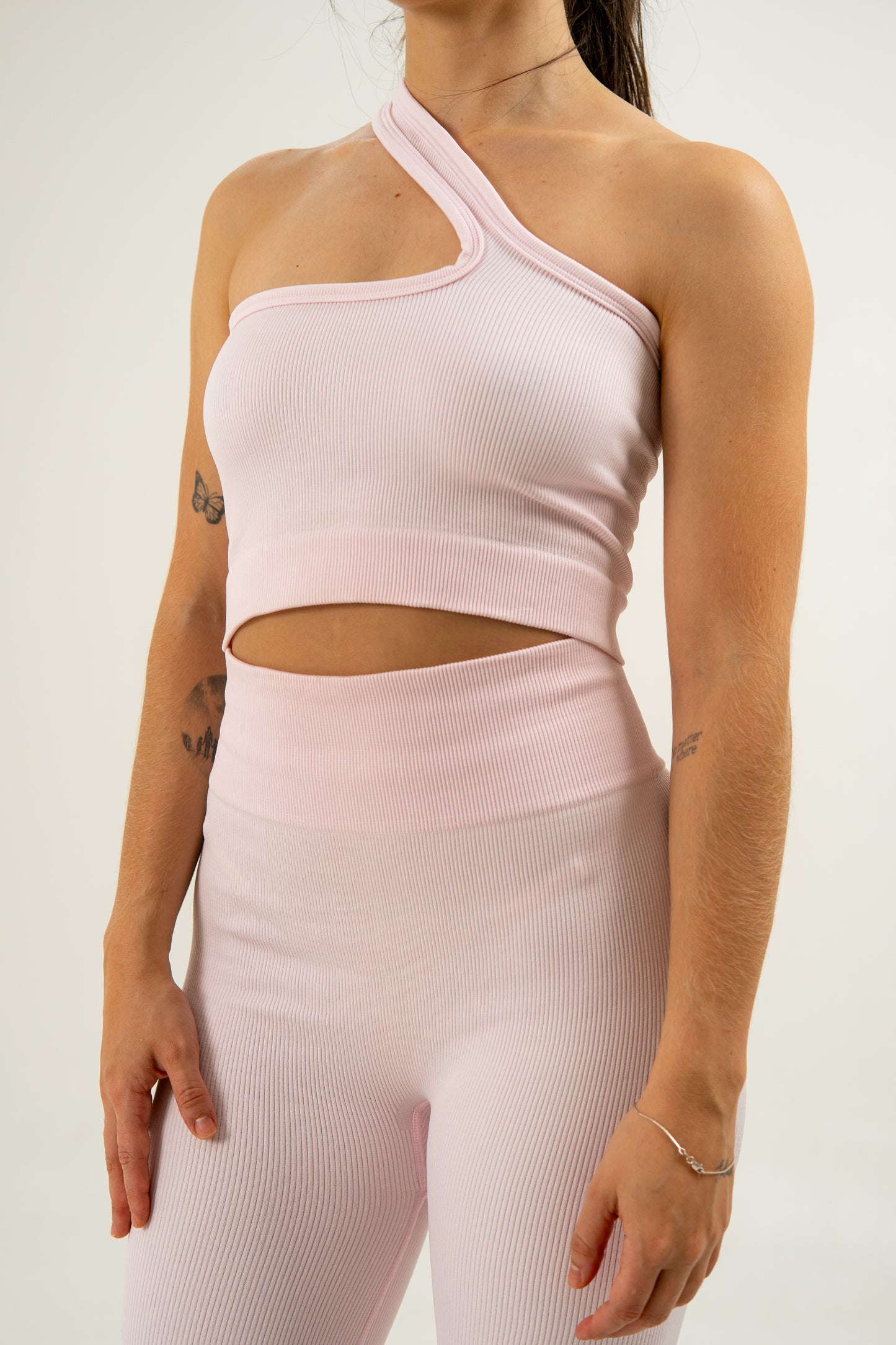 CONJUNTO LEGGINS PUSH UP + TOP SEAMLESS - ROSA