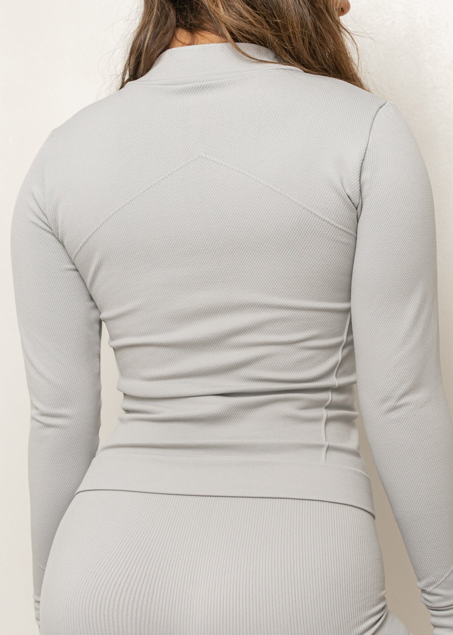 Chaqueta Seamless ZipFit – Gris Claro