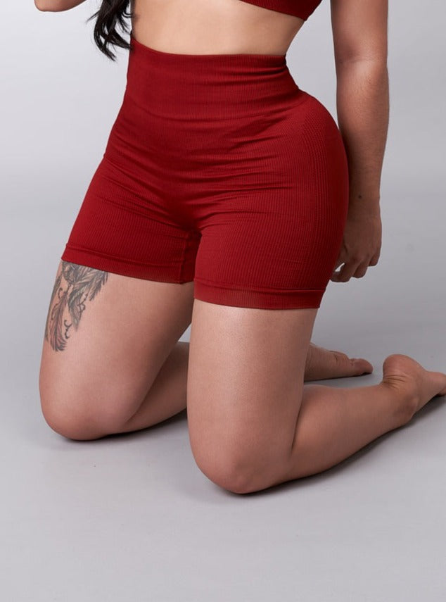 SHORT SEAMLESS - PUSH UP VINO