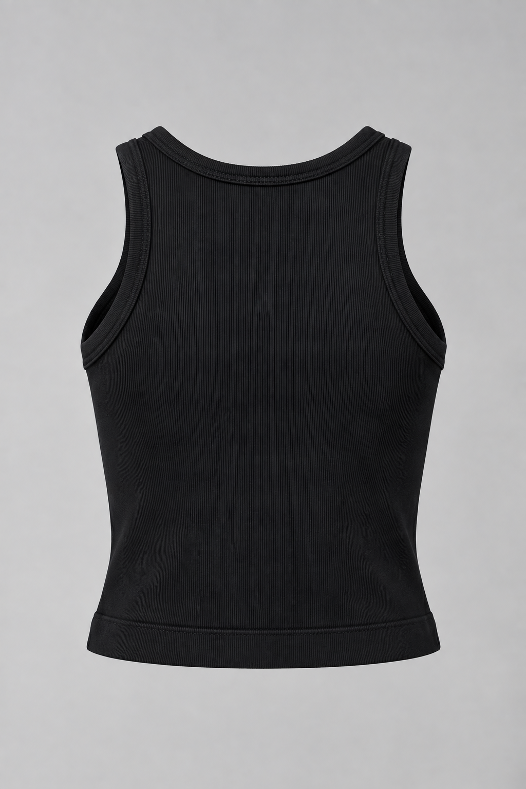 Tank Top Seamless Negra Básica — Deportiva y Casual | FitFeel
