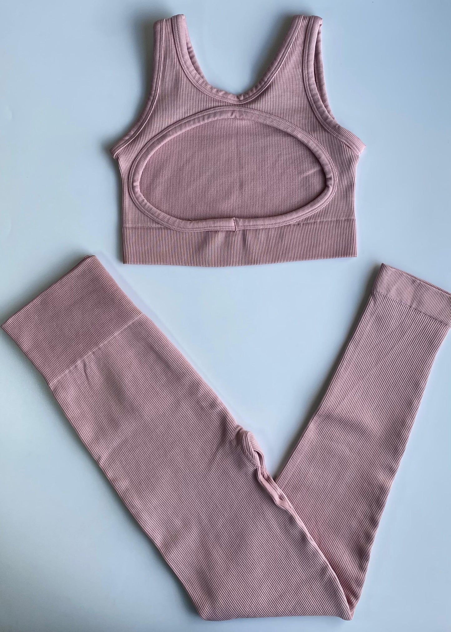 CONJUNTO TOP + LEGGINS BASIC SEAMLESS - ROSA