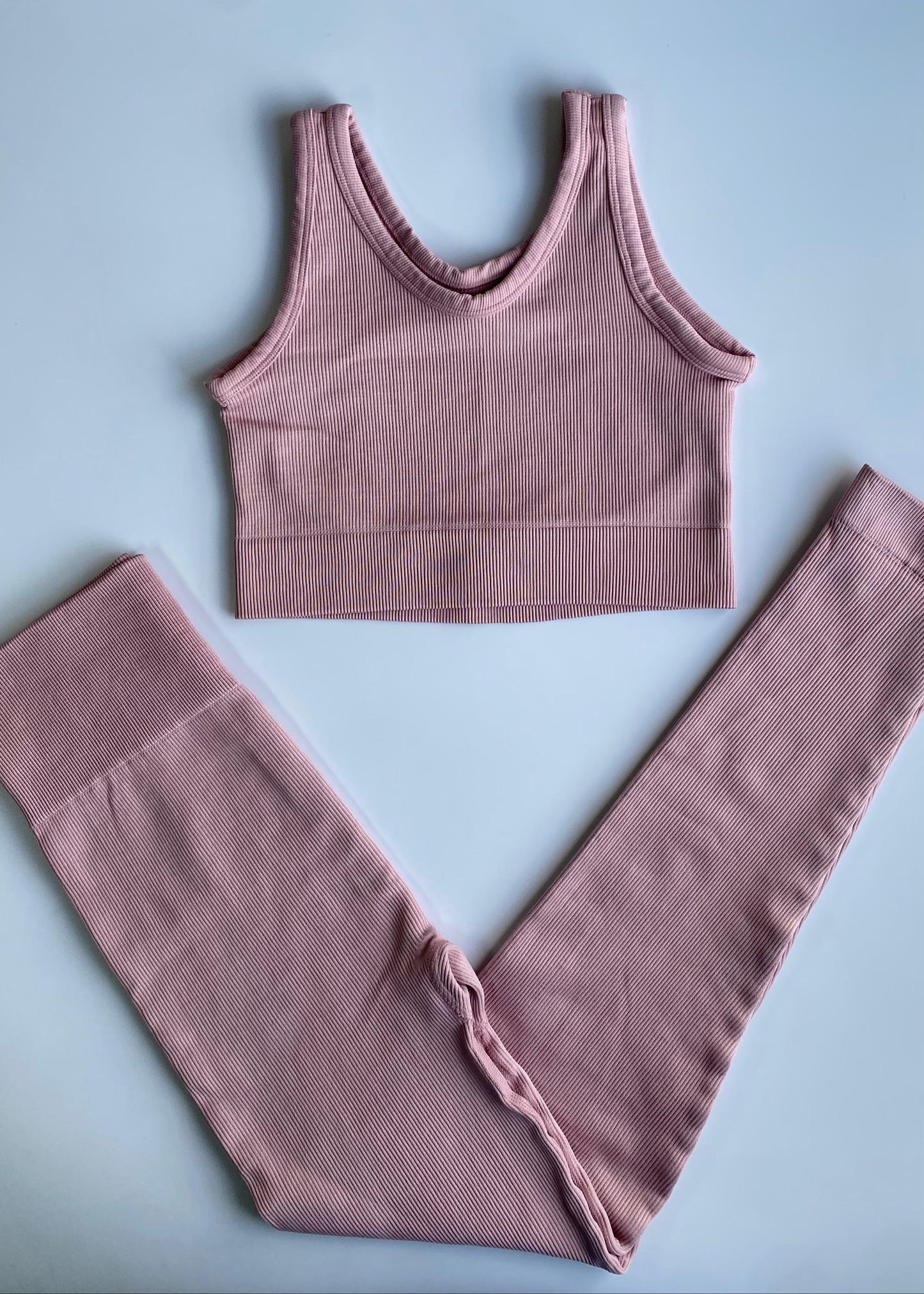 CONJUNTO TOP + LEGGINS BASIC SEAMLESS - ROSA