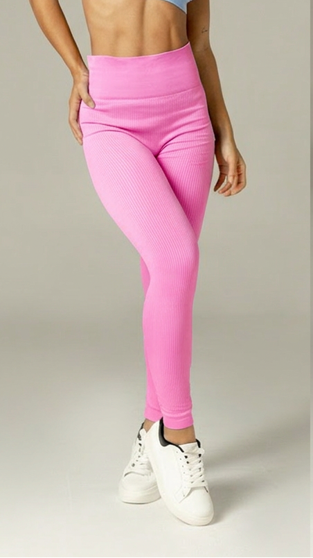 LEGGINS SEAMLESS BASIC ROSADO