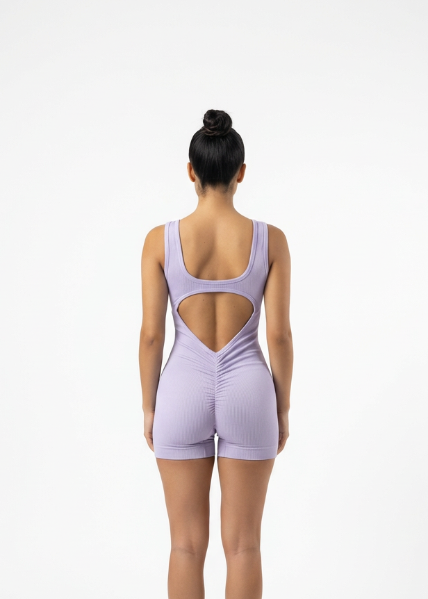 ENTERIZO UVA CORTO SEAMLESS - LILA