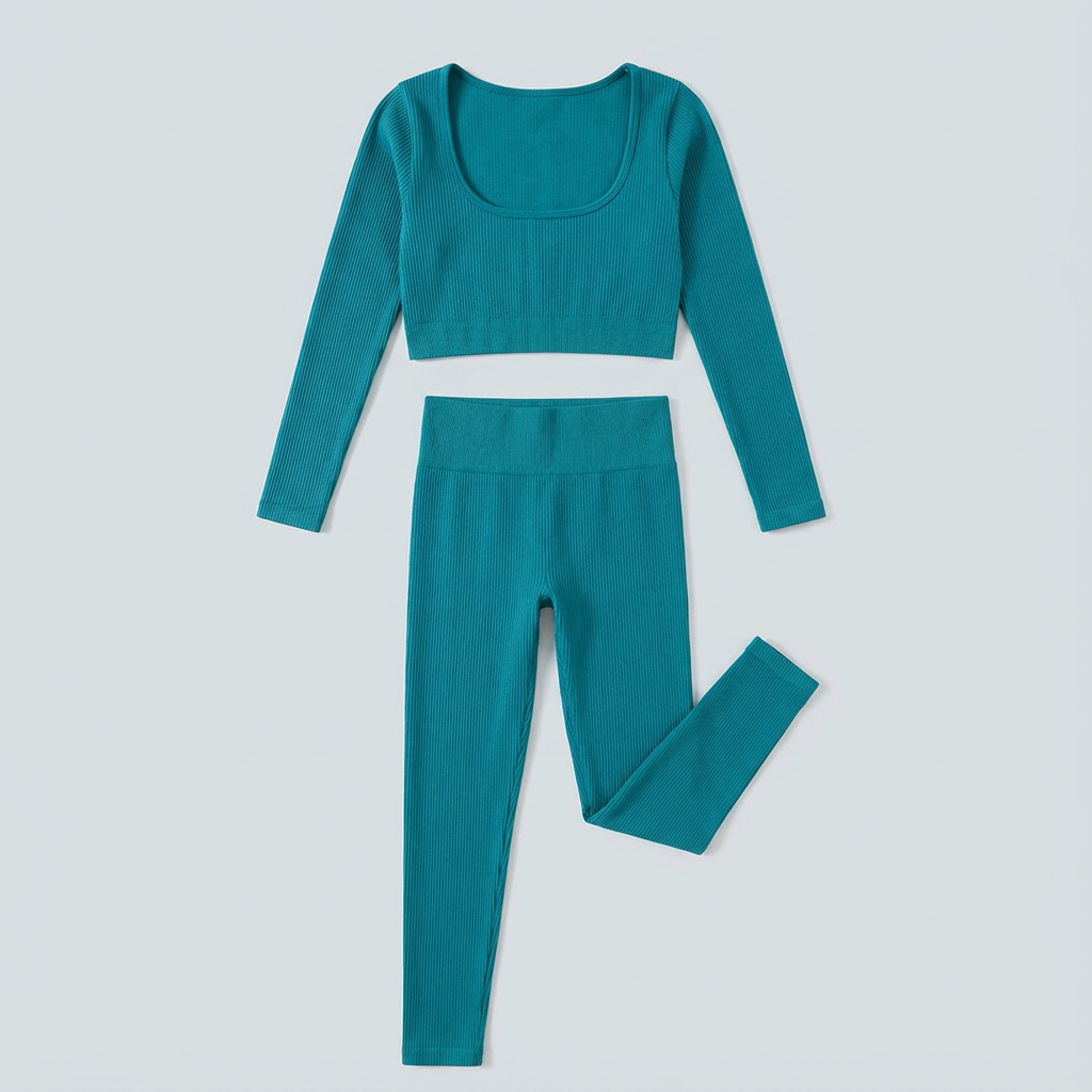 SETx2 TAMARA VERDE (Toop manga larga y leggin liso)
