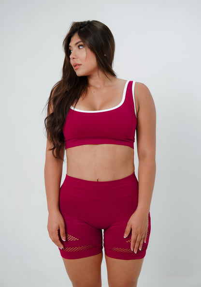 SHORT PUSH UP SIN COSTURAS (SEAMLESS) -FLOW BERENJENA