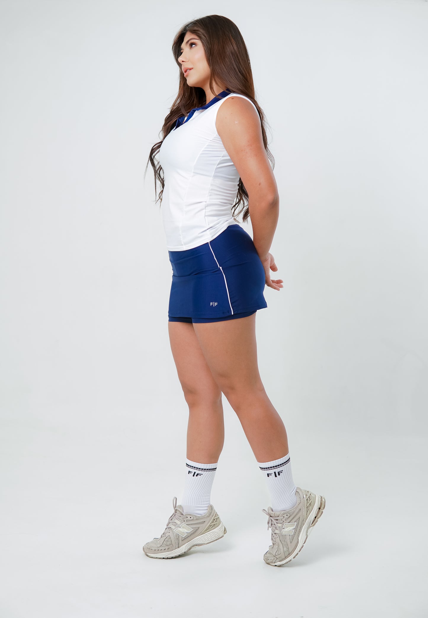 SET BASELINE (Blusa + Falda Short) AZUL