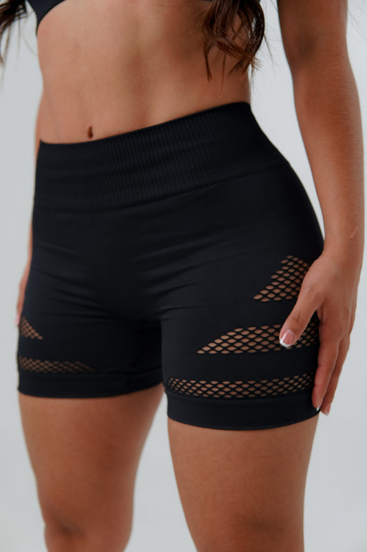 SHORT PUSH UP SIN COSTURAS (SEAMLESS) -FLOW NEGRO