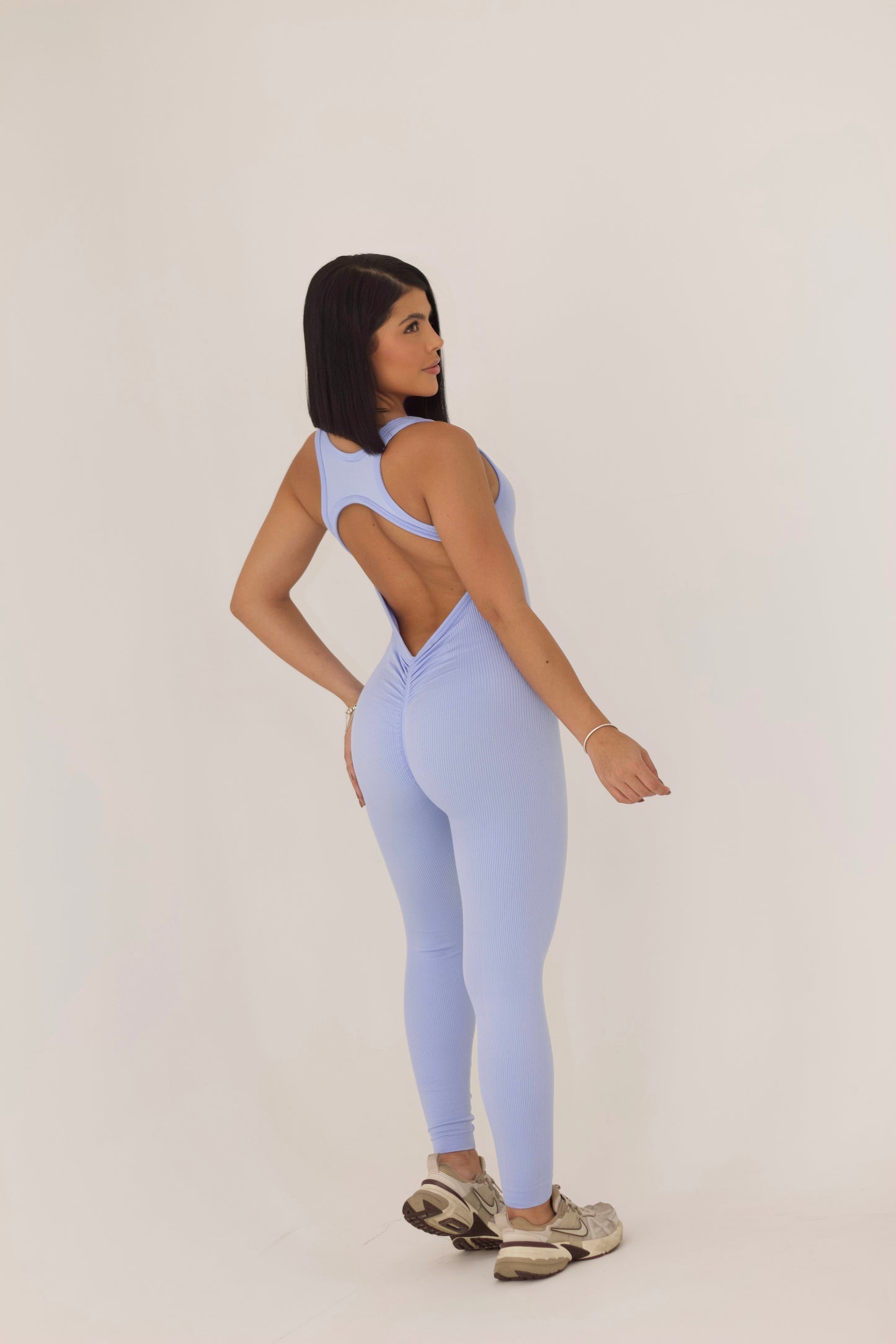 ENTERIZO LARGO PUSH UP SEAMLESS - NOVA BABY BLUE