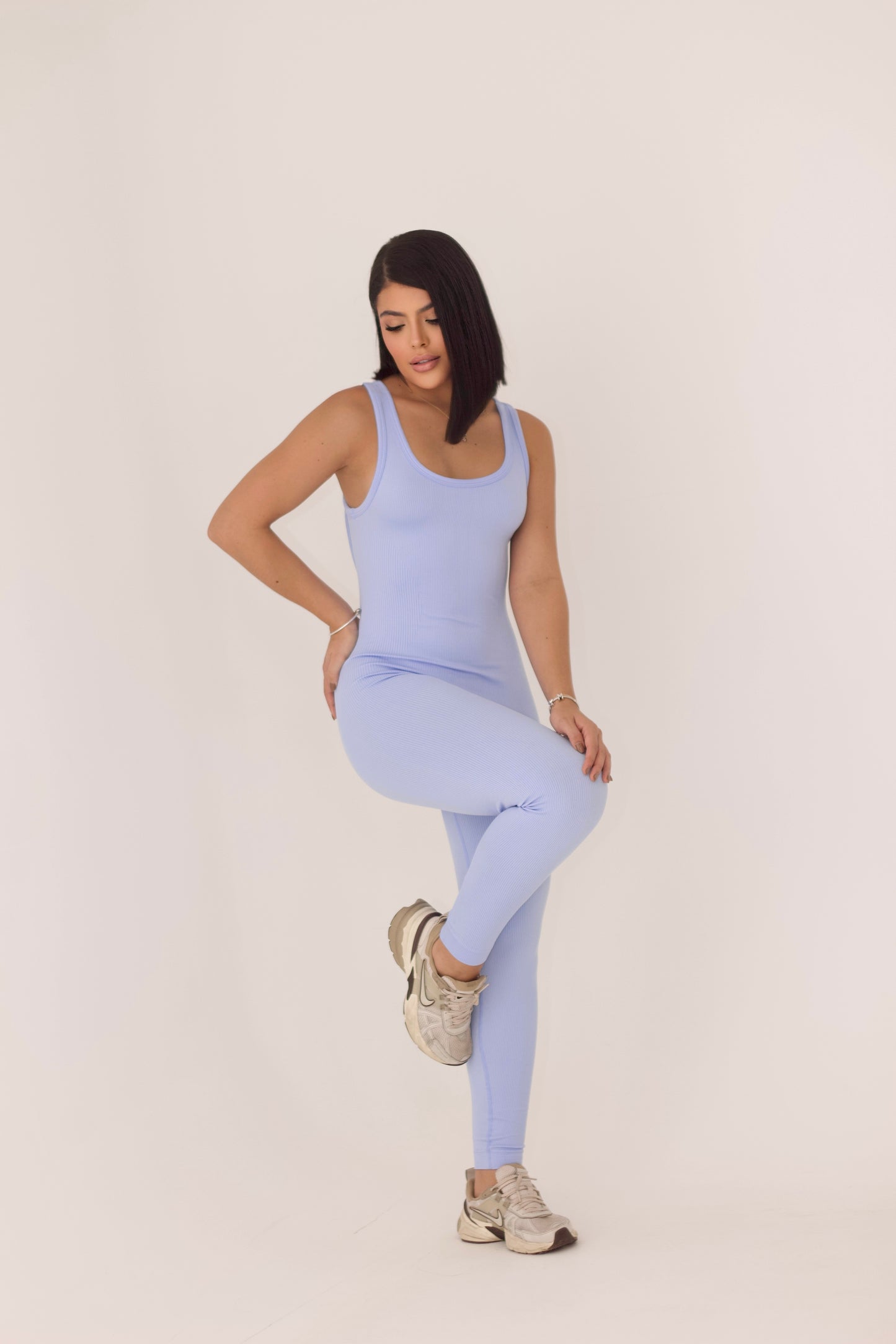 ENTERIZO LARGO PUSH UP SEAMLESS - NOVA BABY BLUE