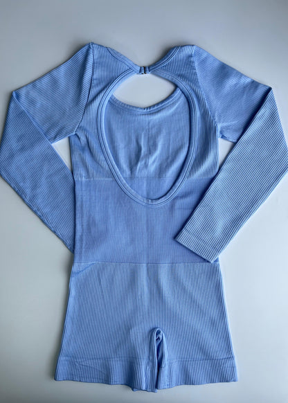 Enterizo LETICIA SculptFit Seamless - MANGA LARGA BABY BLUE