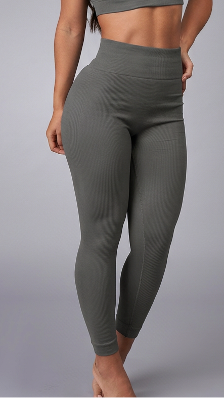 LEGGINS SEAMLESS BASIC PUSH UP GRIS OSCURO