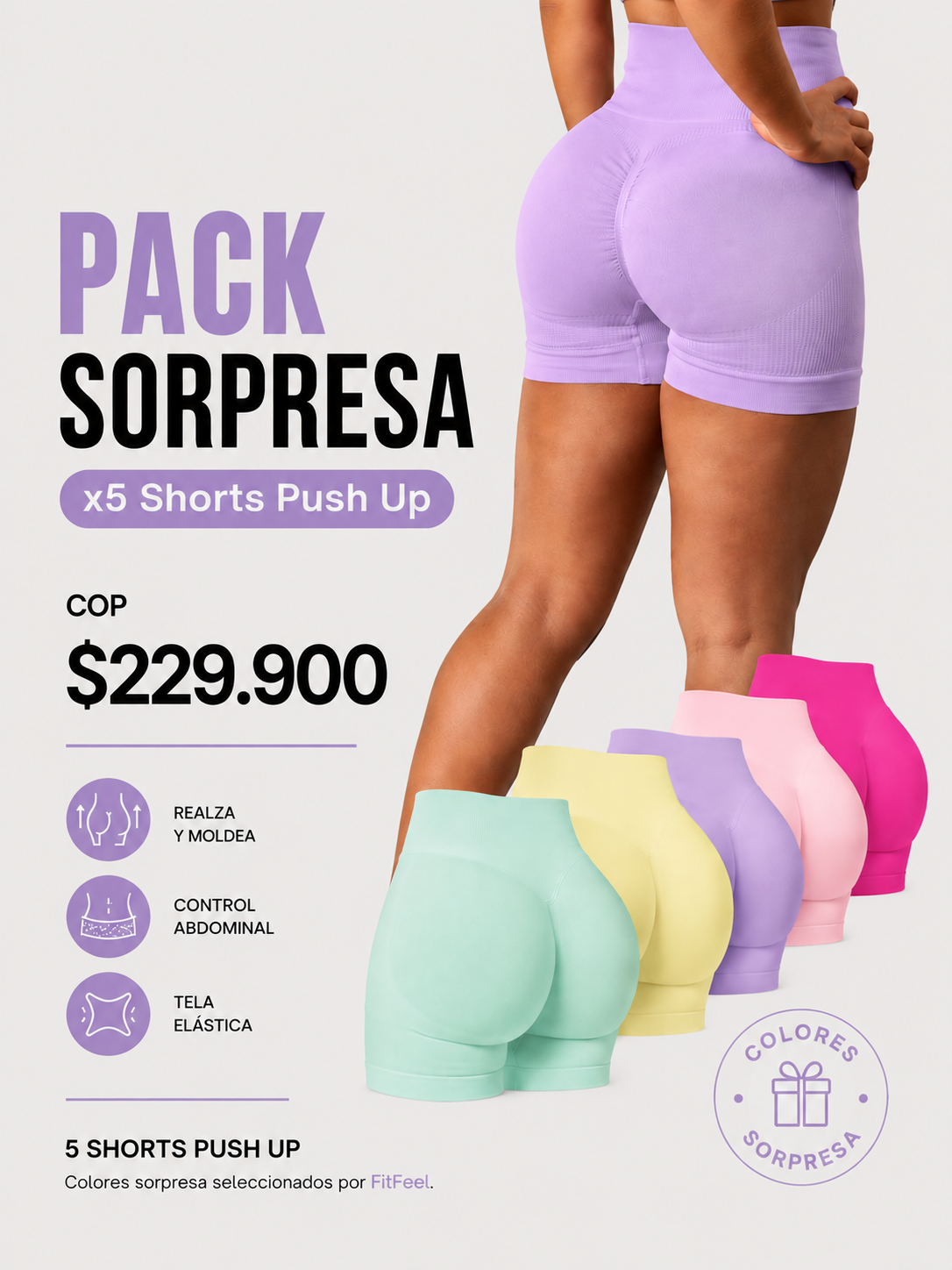 Pack Sorpresa x5 Short Push Up