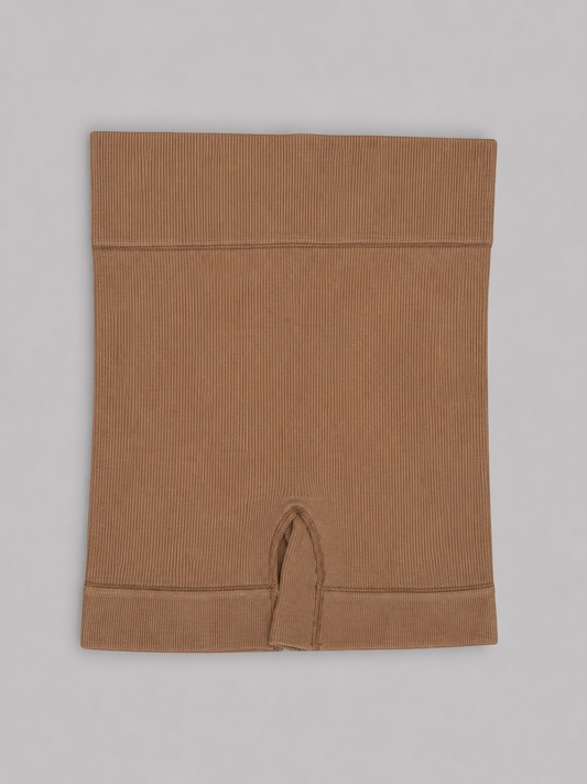 Short Deportivo CARAMEL Sin Costuras Tiro Alto | FitFeel