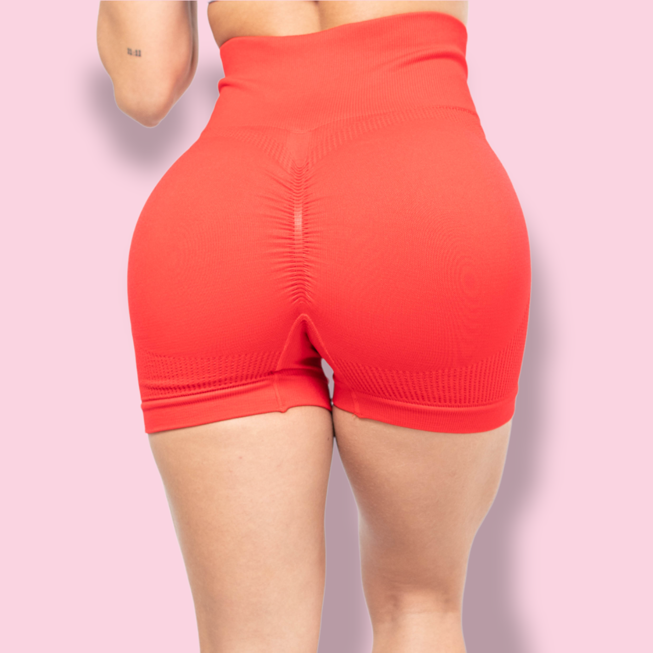 SHORT SEAMLESS - PUSH UP ROJO